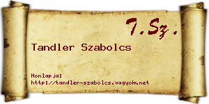 Tandler Szabolcs névjegykártya